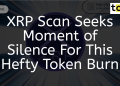 XRP Scan Seeks Moment of Silence For This Hefty Token Burn