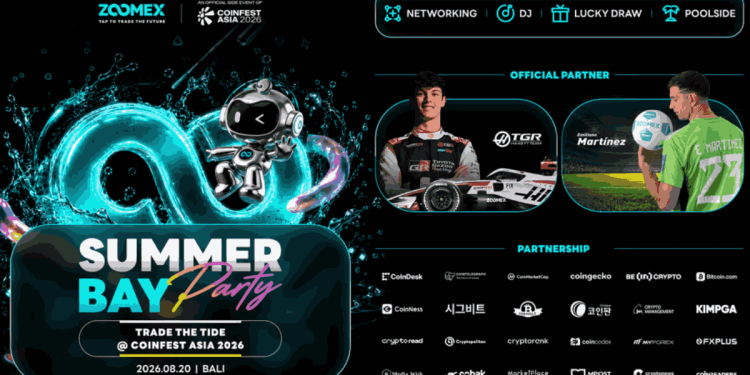Zoomex to Attend Coinfest Asia 2026 as Gold Sponsor and Host Summer Bay Party in Bali